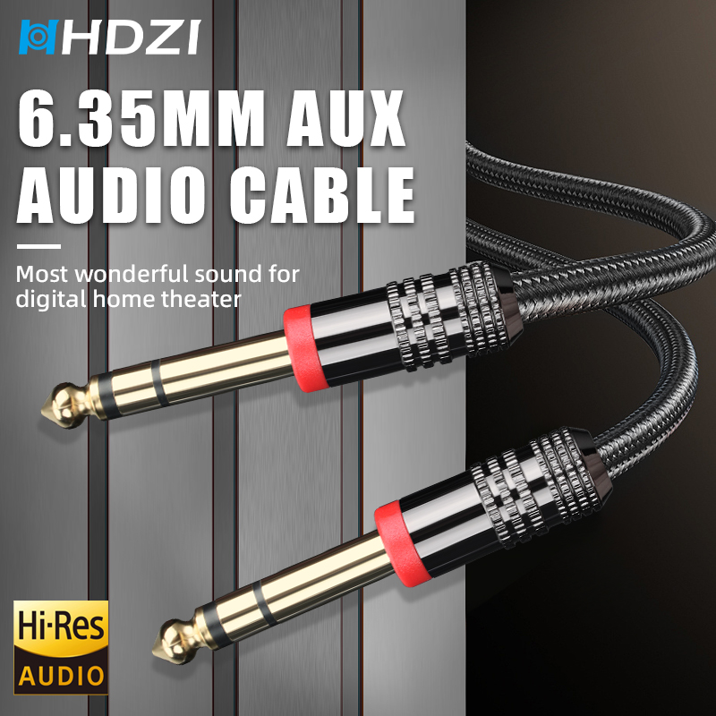 Trs Cable - 6,35 mm TRS Gitaarkabel Stereo Audio
