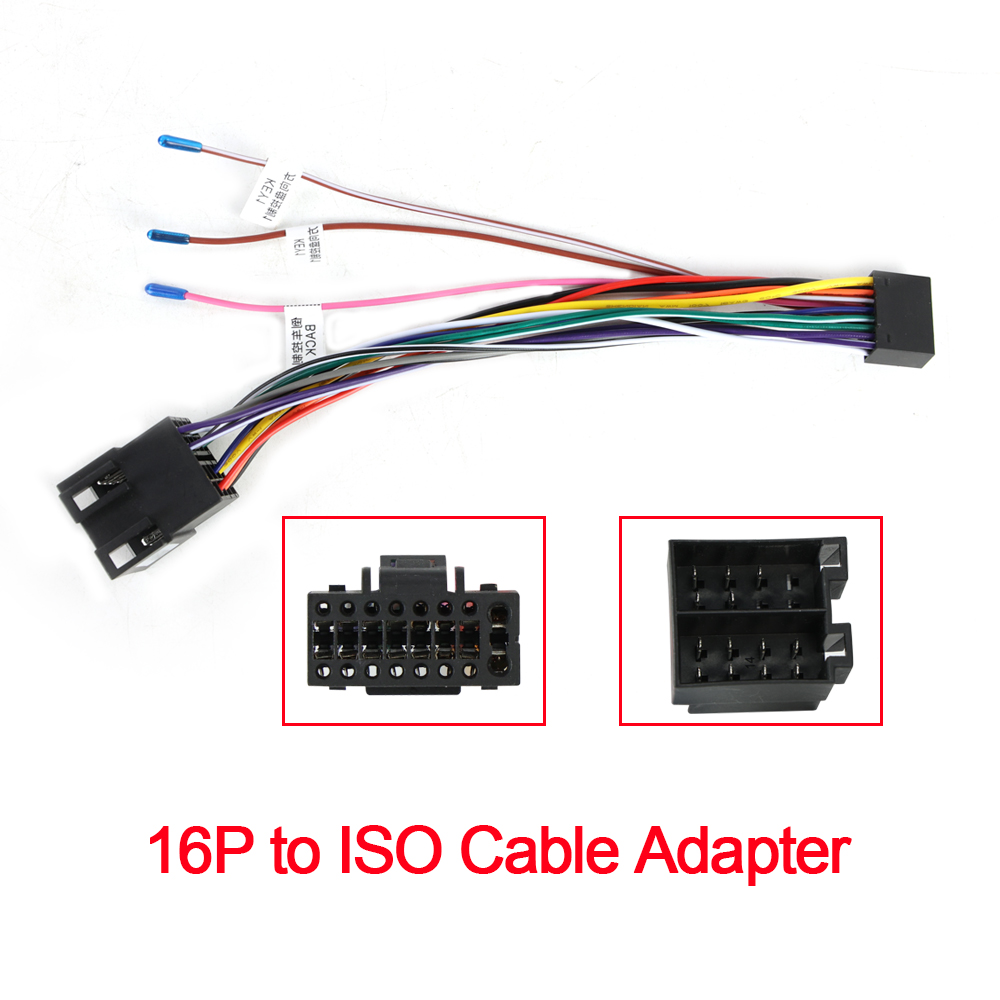 Audio Cable Rca - 16-pins stekkabel ISO standaard connectoradapter autoradio