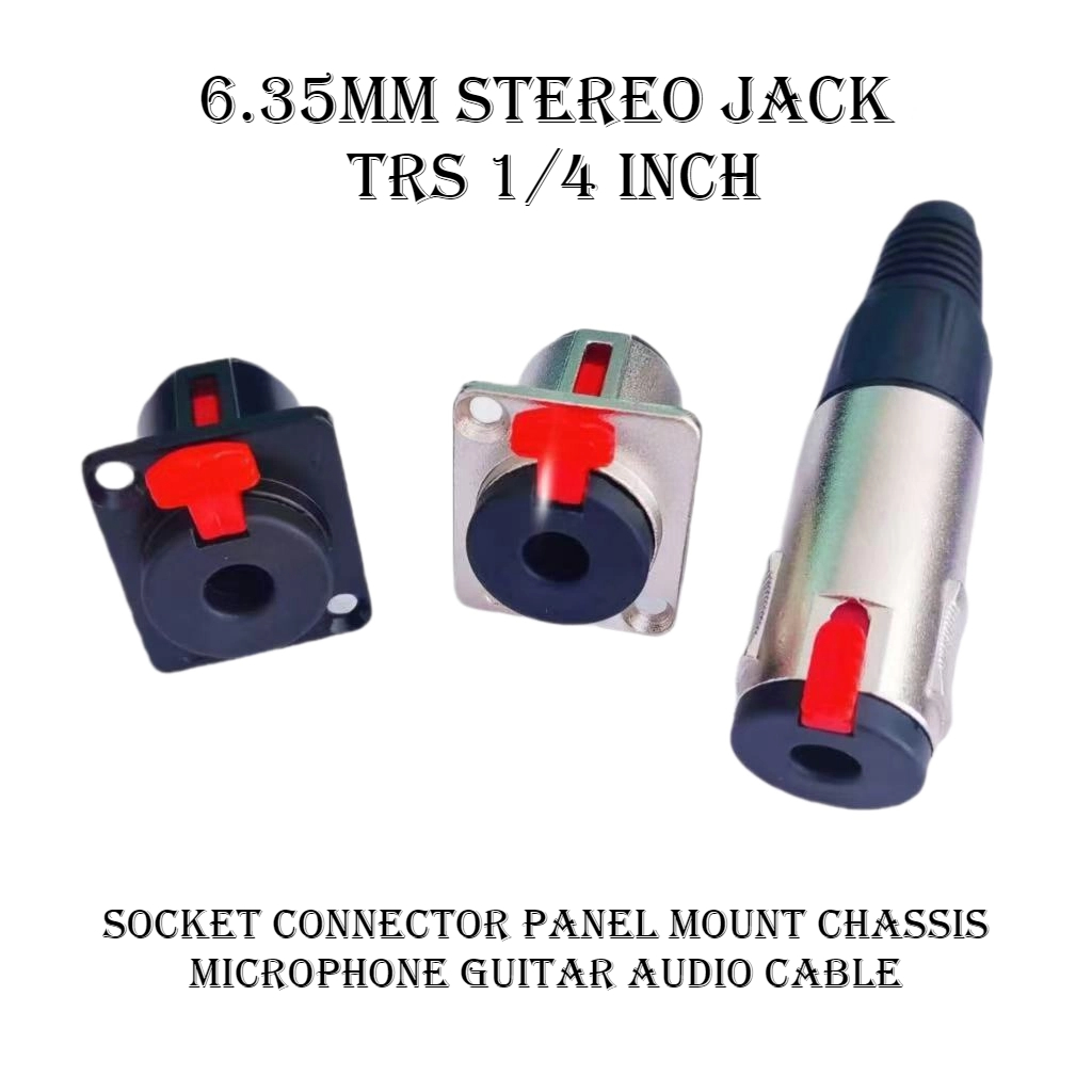 Trs Cable - 1 Stuks 6.35mm Stereo Vrouwelijke Jack