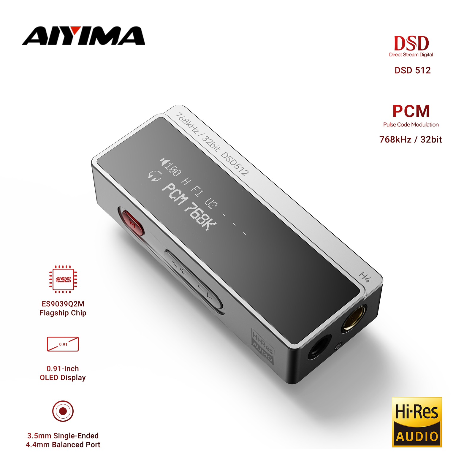 AIYIMA H4 HIFI Draagbare hoofd - Es9018 Dac recensie en prijs