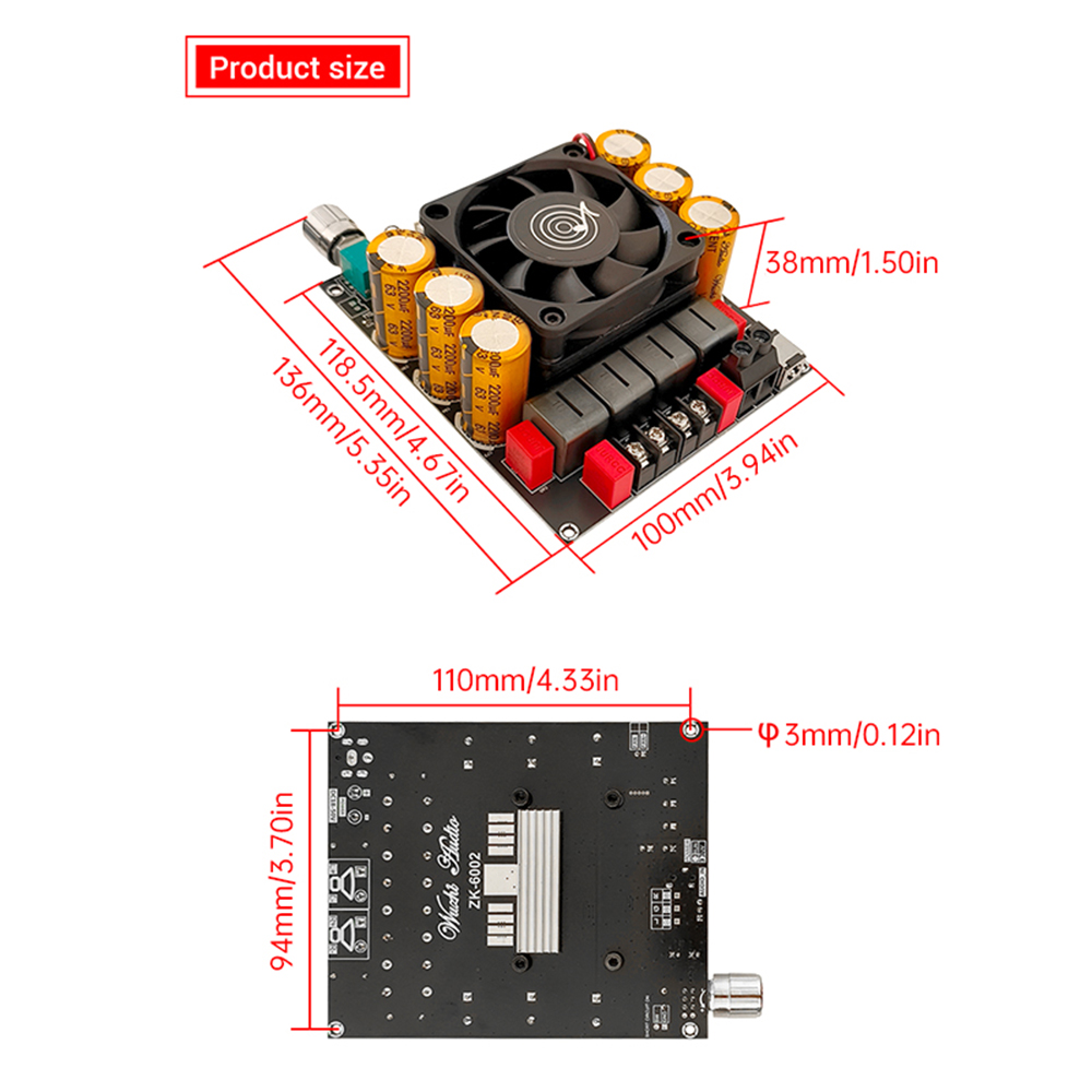 ZK-6002 DC18-50V Pure Eindvers - Es9018 Dac recensie en prijs