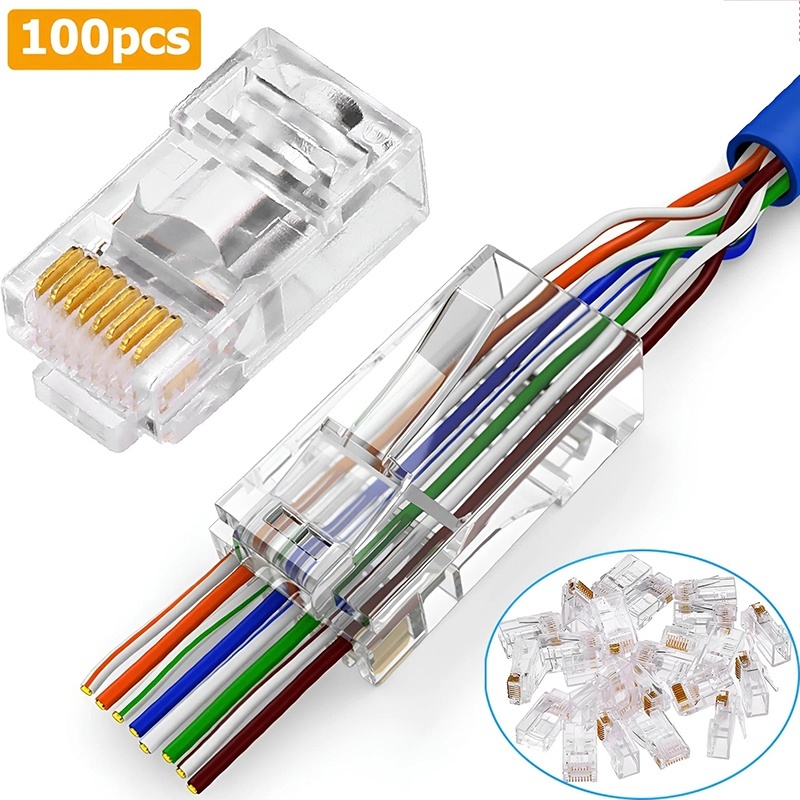 100 stks Cat6 Cat6e CAT5e RJ45 - Rj45 Jack recensie en prijs